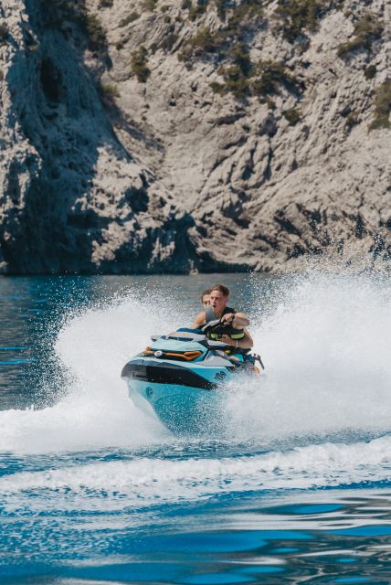 Alcudia: Jet Ski Tour to Lighthouse Island with photos - Price and value: $180 up to 2 people for an hour of speed