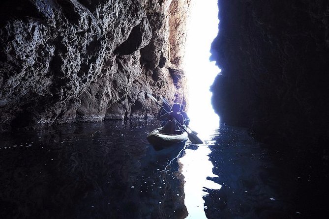 Breathtaking guided Kayak tour from Sant Elm the bay of Cala en Tió - Sant Elm to Cala en Tió: what the “kayak perspective” changes