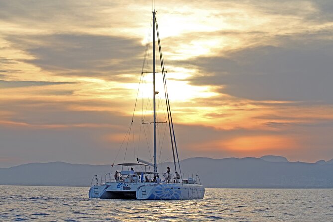 Catamaran sailing at sunset with tapas Palma de Mallorca - Setting Off With Cava and a Calm Sailing Pace