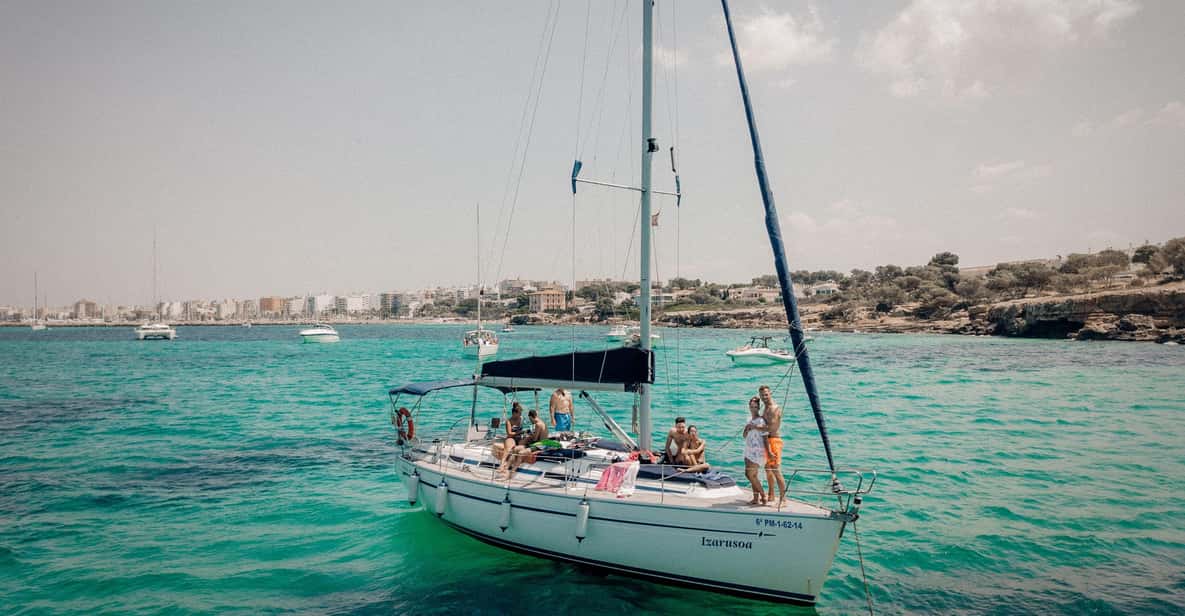 From can Pastilla : Sailing boat trip with Food & Drinks - Cala Vella: the longer stop where you actually eat on the water