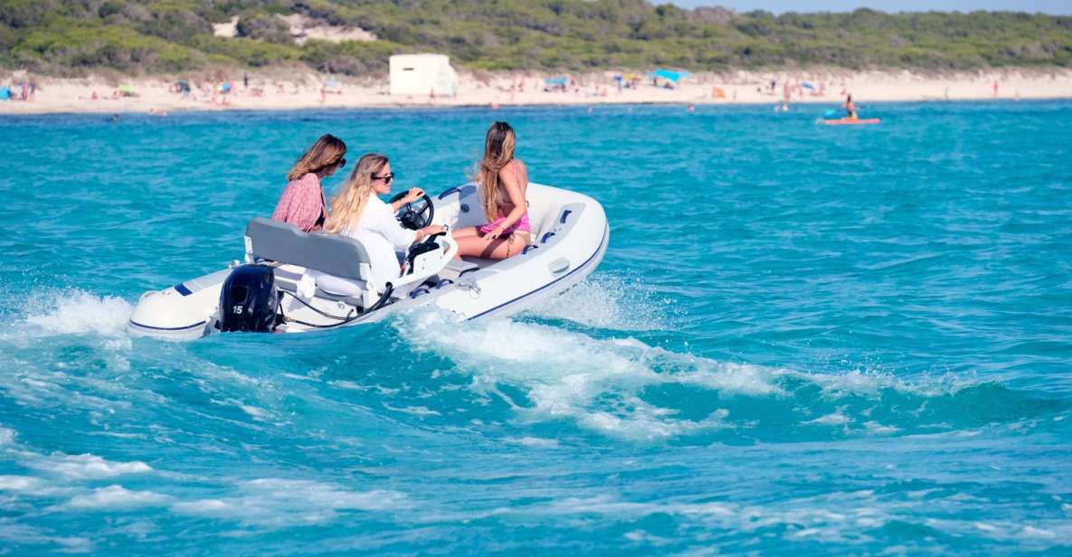 Mallorca. Boat Rental . Dare to explore - Colònia de Sant Jordi: when the day shifts from beach time to swim time