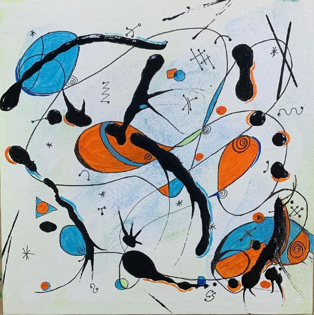 Mallorca: Painting like Miró - Acrylic paints, aprons, and the fun part of getting a little messy