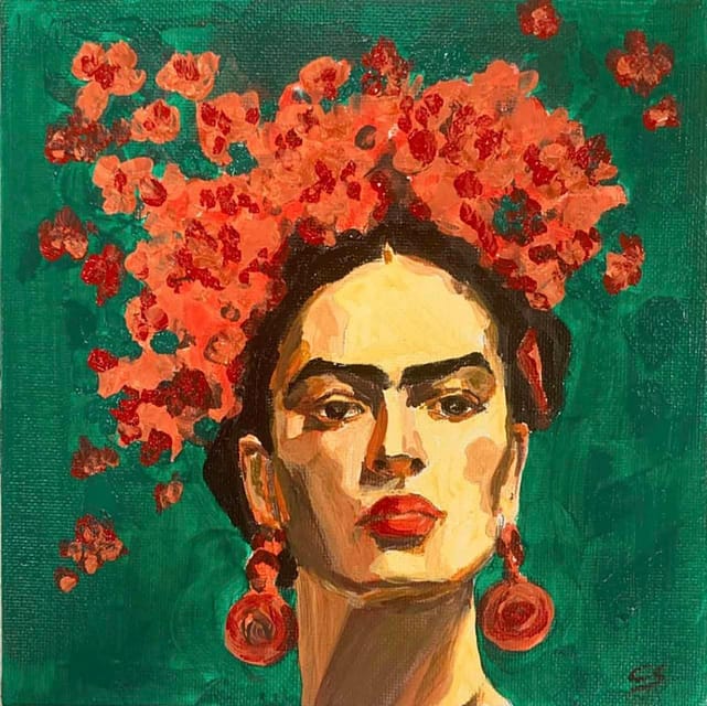 Mallorca/Porto Cristo: Paint your own Frida Kahlo - The 3-hour painting flow: what happens once you sit down