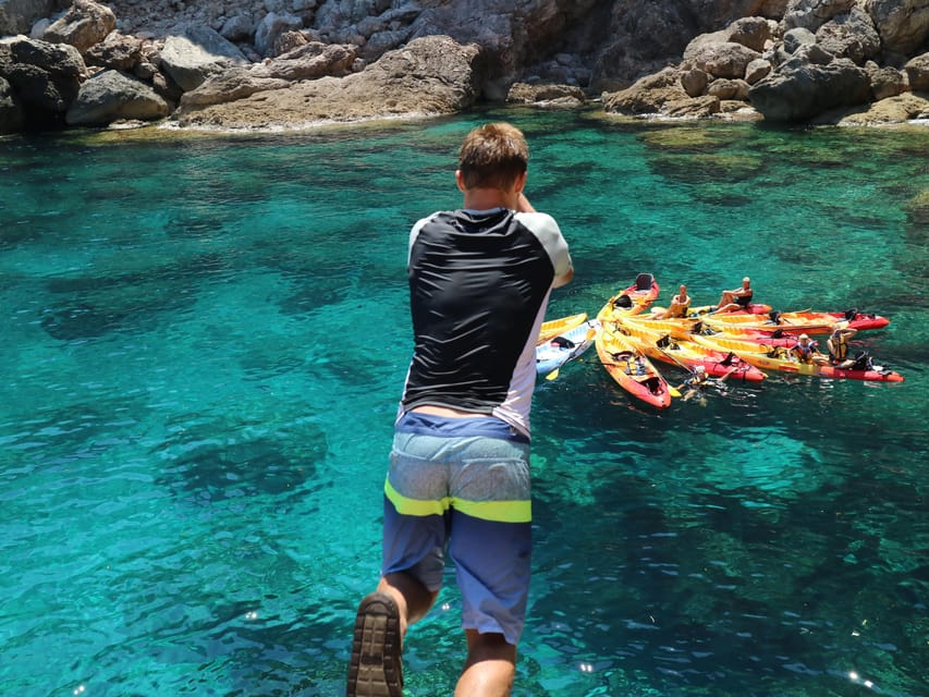 Pollença: Kayak and Coasteering Cliff Jumping - Cave kayaking only if sea conditions allow: plan your mindset