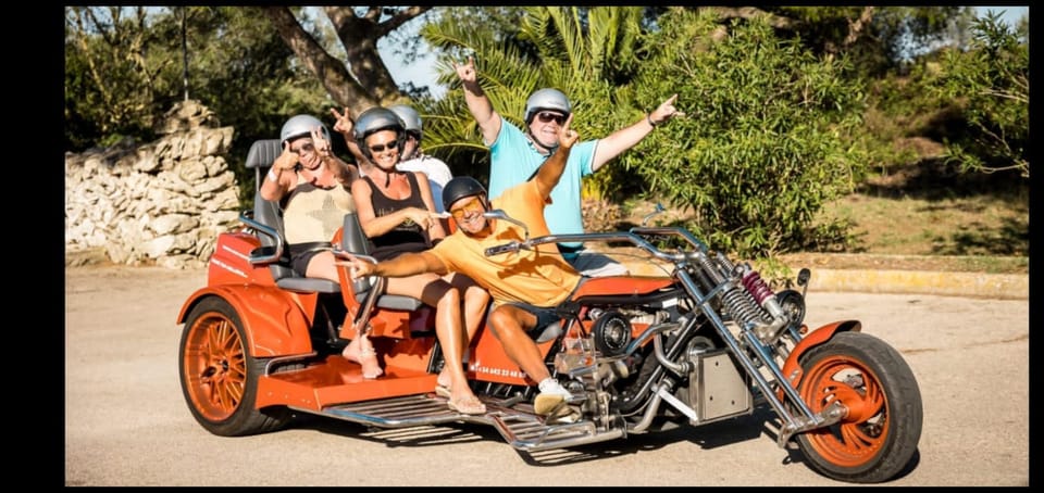 V8 Trike Tour mit Fahrer/Guide für max 4Gäste - Downhill return: Esporles, then orange, almond, and olive country